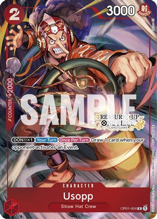 Image of Usopp - OP01-004 (Treasure Cup) (OP01-004) - One Piece Promotion Cards Foil