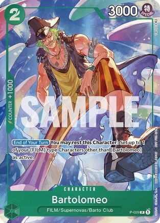 Image of Bartolomeo (Event Pack Vol. 1) (P-029) - One Piece Promotion Cards Foil