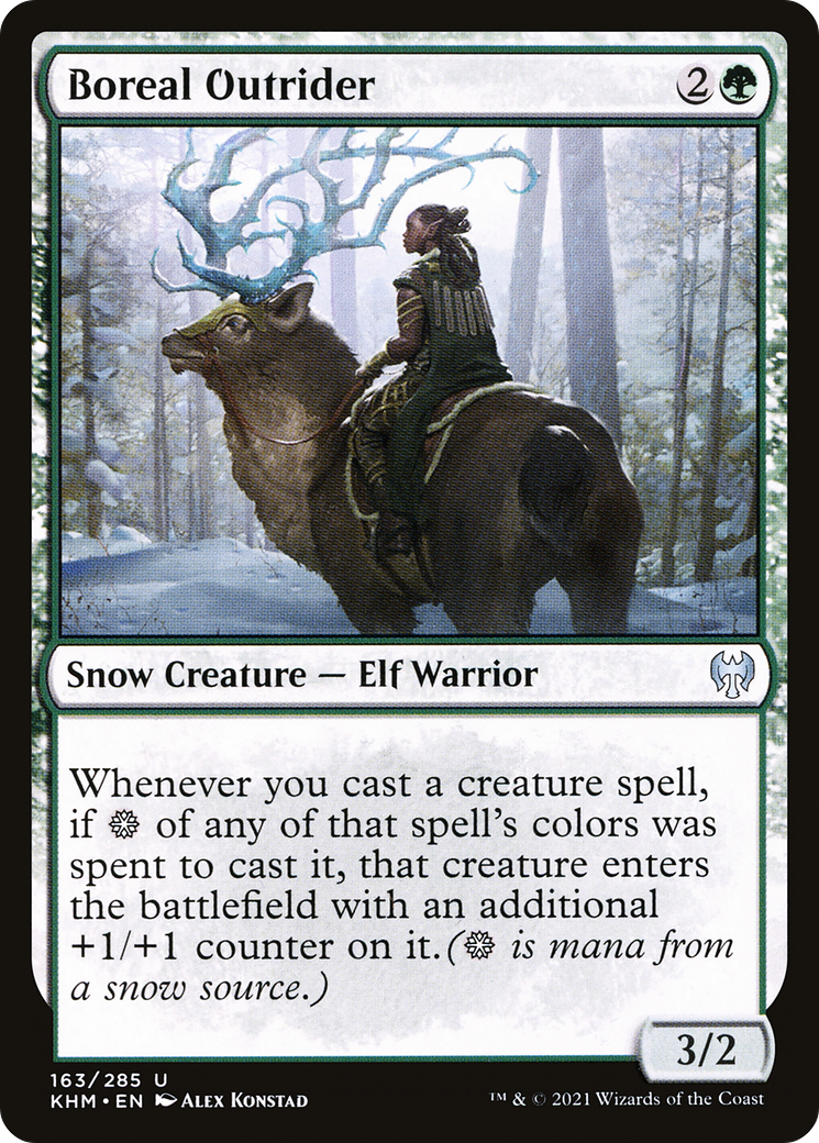 Image of Boreal Outrider (KHM-163) - Kaldheim: (snow) Foil
