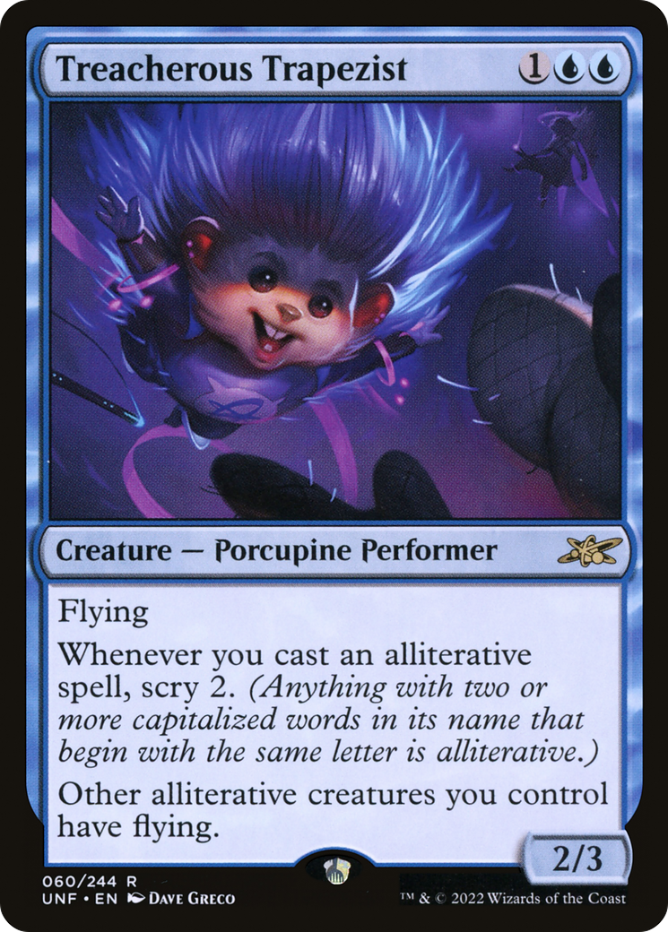 Image of Treacherous Trapezist (UNF-060) - Unfinity Foil