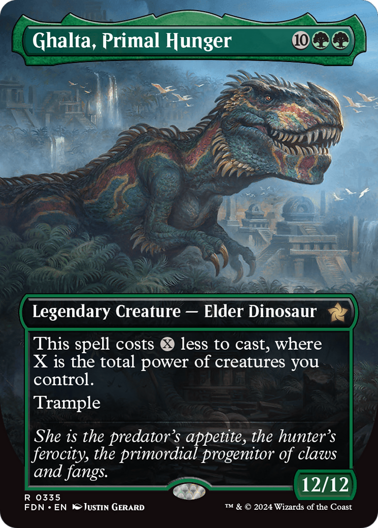 Image of Ghalta, Primal Hunger (Borderless) (FDN-335) - Foundations (Borderless)