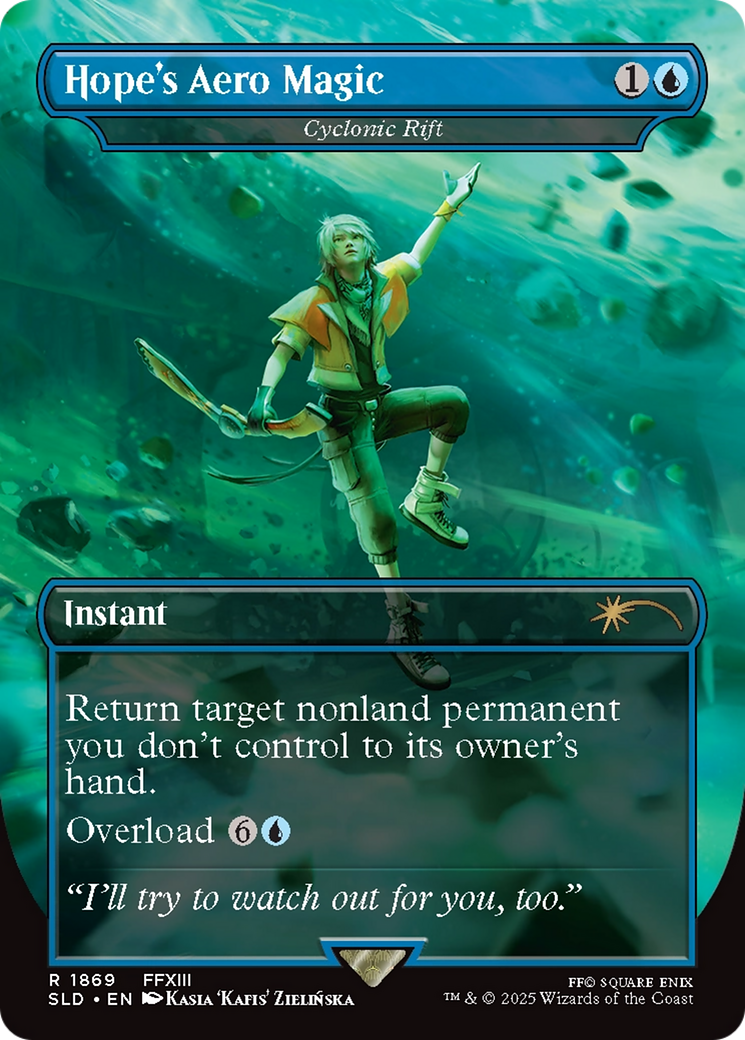 Image of Hope's Aero Magic - Cyclonic Rift (SLD-1869) - Secret Lair Drop / Hope's Aero Magic (Borderless)