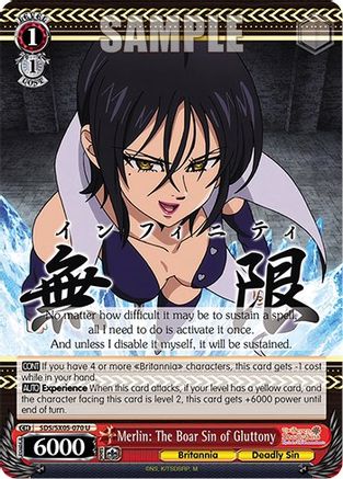 Image of Merlin: The Boar Sin of Gluttony (SDS/SX05-070 U) - The Seven Deadly Sins: Revival of The Commandments