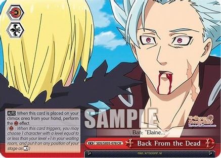 Image of Back From the Dead (SDS/SX05-078 CR) - The Seven Deadly Sins: Revival of The Commandments