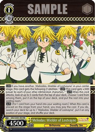 Image of Meliodas: Wielder of Lostvayne (SDS/SX05-003 RR) - The Seven Deadly Sins: Revival of The Commandments