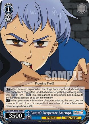 Image of Gustaf: Desperate Attempt (SDS/SX05-084 R) - The Seven Deadly Sins: Revival of The Commandments