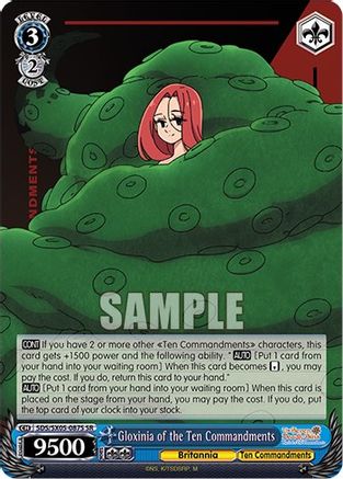 Image of Gloxinia of the Ten Commandments (SR) (SDS/SX05-087S SR) - The Seven Deadly Sins: Revival of The Commandments