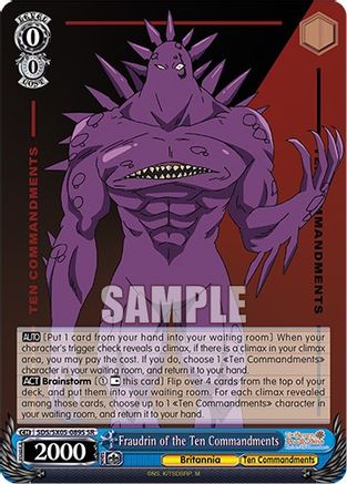 Image of Fraudrin of the Ten Commandments (SR) (SDS/SX05-089S SR) - The Seven Deadly Sins: Revival of The Commandments