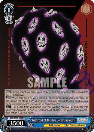 Image of Grayroad of the Ten Commandments (SR) (SDS/SX05-092S SR) - The Seven Deadly Sins: Revival of The Commandments