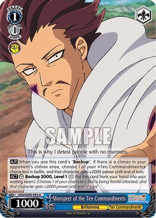 Image of Monspeet of the Ten Commandments (SDS/SX05-093 U) - The Seven Deadly Sins: Revival of The Commandments