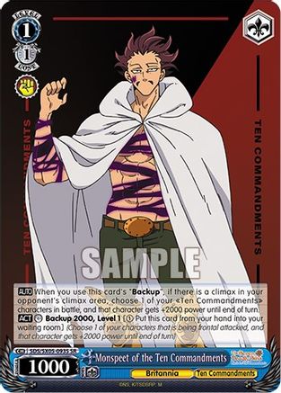 Image of Monspeet of the Ten Commandments (SR) (SDS/SX05-093S SR) - The Seven Deadly Sins: Revival of The Commandments