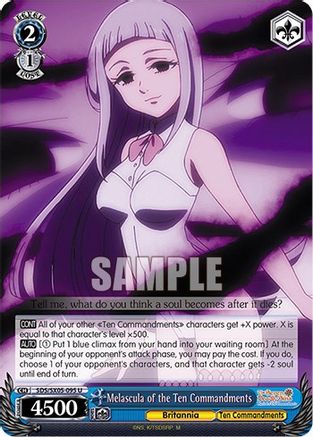 Image of Melascula of the Ten Commandments (SDS/SX05-095 U) - The Seven Deadly Sins: Revival of The Commandments