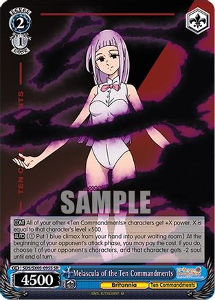 Image of Melascula of the Ten Commandments (SR) (SDS/SX05-095S SR) - The Seven Deadly Sins: Revival of The Commandments