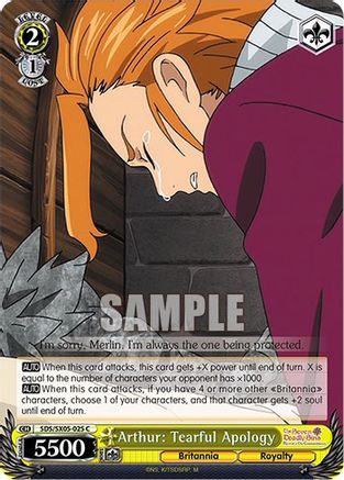 Image of Arthur: Tearful Apology (SDS/SX05-025 C) - The Seven Deadly Sins: Revival of The Commandments