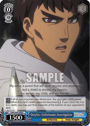 Image of Dreyfus: Unfortunate Investigation (SDS/SX05-099 C) - The Seven Deadly Sins: Revival of The Commandments