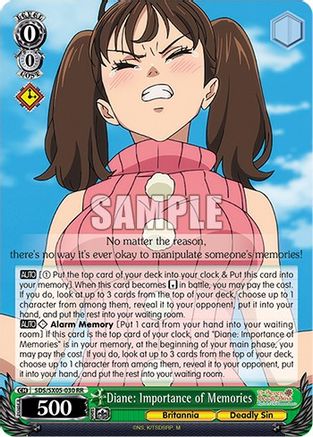 Image of Diane: Importance of Memories (SDS/SX05-030 RR) - The Seven Deadly Sins: Revival of The Commandments