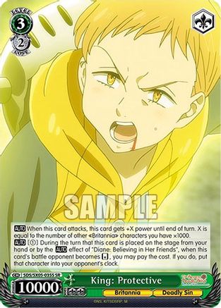 Image of King: Protective (SR) (SDS/SX05-035S SR) - The Seven Deadly Sins: Revival of The Commandments