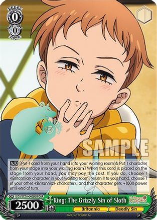 Image of King: The Grizzly Sin of Sloth (DSR) (SDS/SX05-040DSR DSR) - The Seven Deadly Sins: Revival of The Commandments