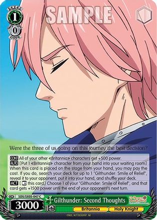 Image of Gilthunder: Second Thoughts (SDS/SX05-047 C) - The Seven Deadly Sins: Revival of The Commandments