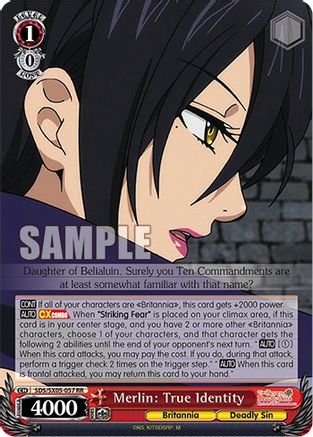 Image of Merlin: True Identity (SDS/SX05-057 RR) - The Seven Deadly Sins: Revival of The Commandments