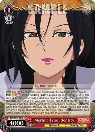 Image of Merlin: True Identity (SR) (SDS/SX05-057S SR) - The Seven Deadly Sins: Revival of The Commandments