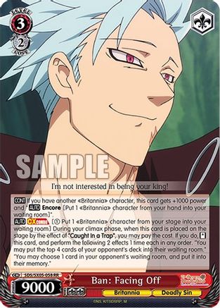 Image of Ban: Facing Off (SDS/SX05-058 RR) - The Seven Deadly Sins: Revival of The Commandments