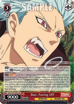 Image of Ban: Facing Off (SR) (SDS/SX05-058S SR) - The Seven Deadly Sins: Revival of The Commandments