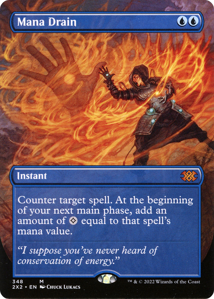 Image of Mana Drain (Borderless) (2X2-348) - Double Masters 2022 (Borderless) Foil