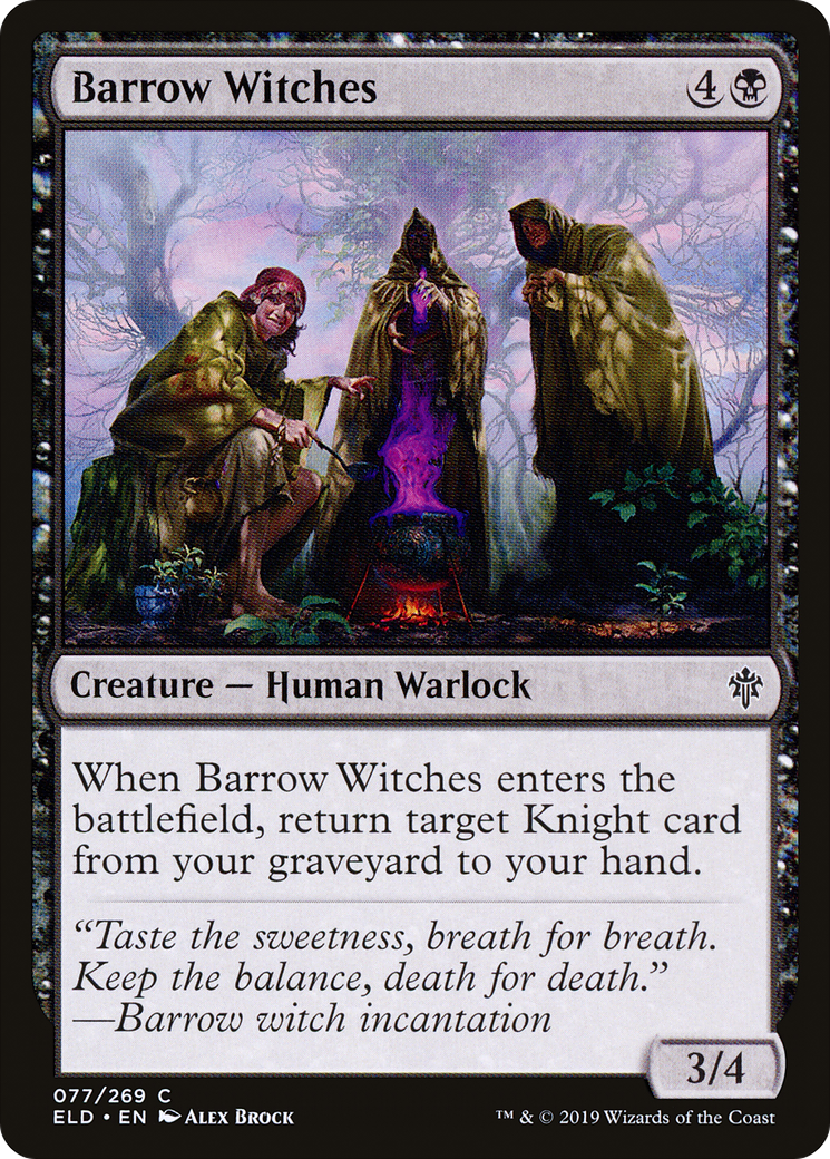 Image of Barrow Witches (ELD-077) - Throne of Eldraine Foil