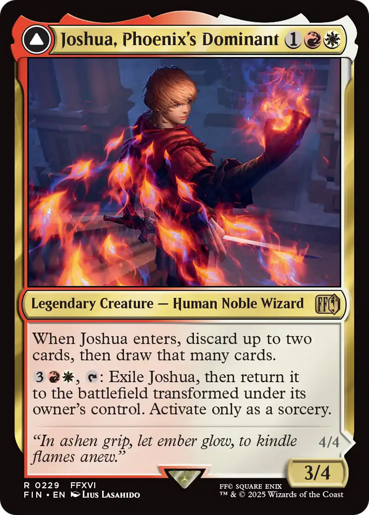 Image of Joshua, Phoenix's Dominant (FIN-229) - FINAL FANTASY: (enchantment) Foil