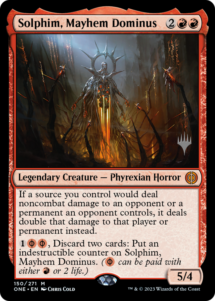 Image of Solphim, Mayhem Dominus (PPONE-150) - Phyrexia: All Will Be One Promos