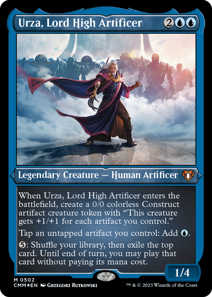 Image of Urza, Lord High Artificer (CMM-502) - Commander Masters Etched Foil