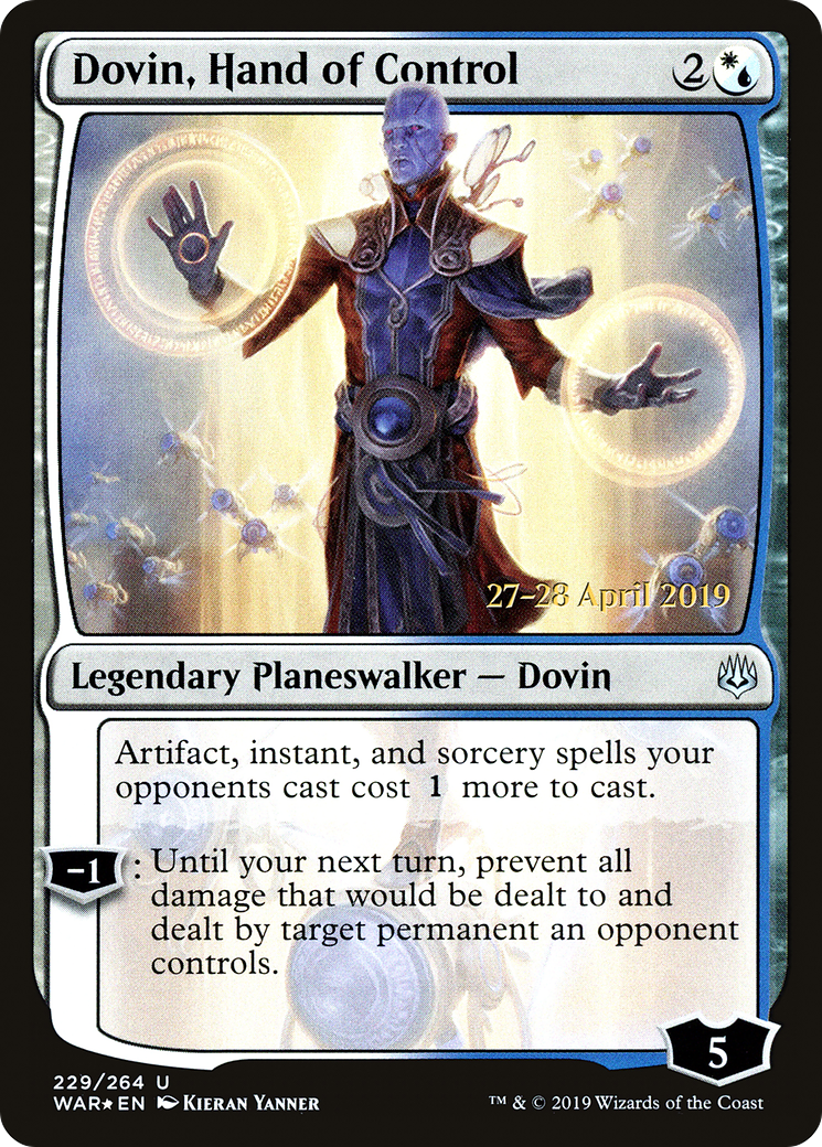 Image of Dovin, Hand of Control (PRE-229) - War of the Spark Promos Foil