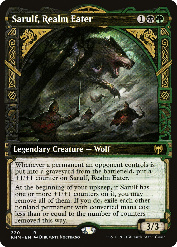 Image of Sarulf, Realm Eater (Showcase) (KHM-330) - Kaldheim: (Showcase) Foil
