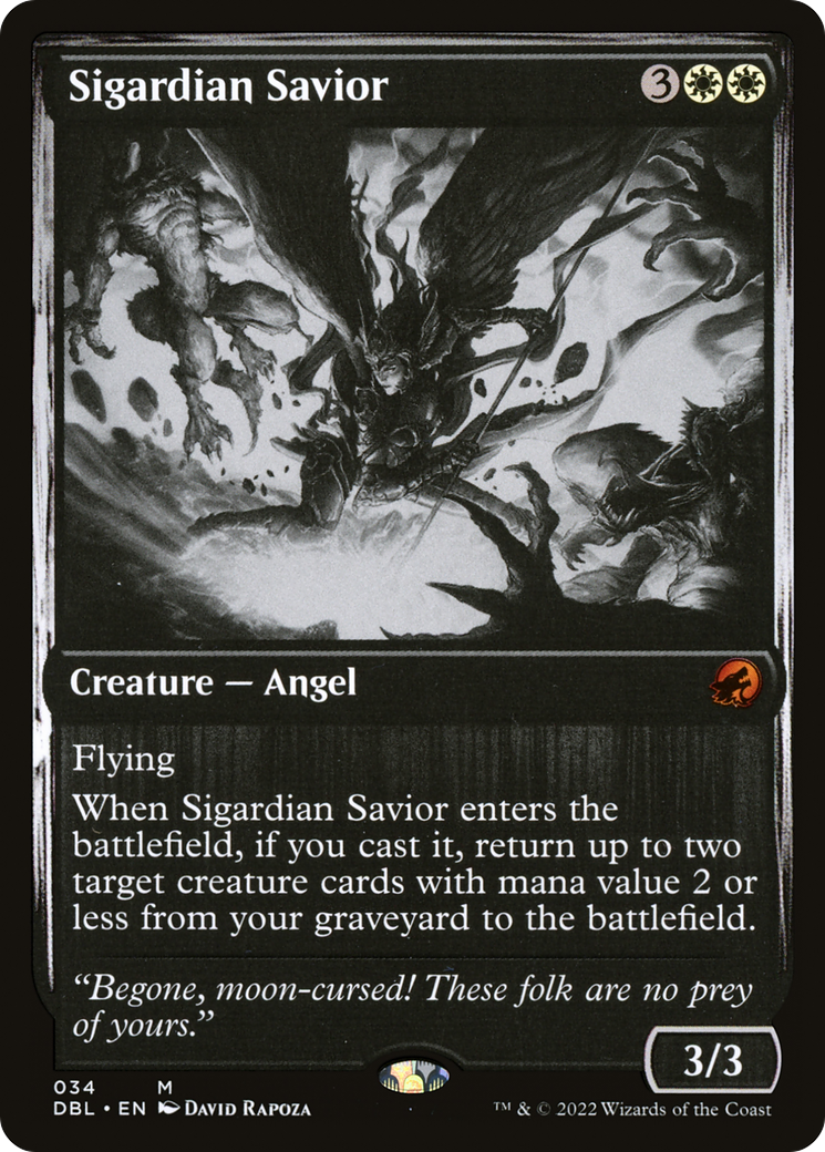 Image of Sigardian Savior (DBL-034) - Innistrad: Double Feature Foil