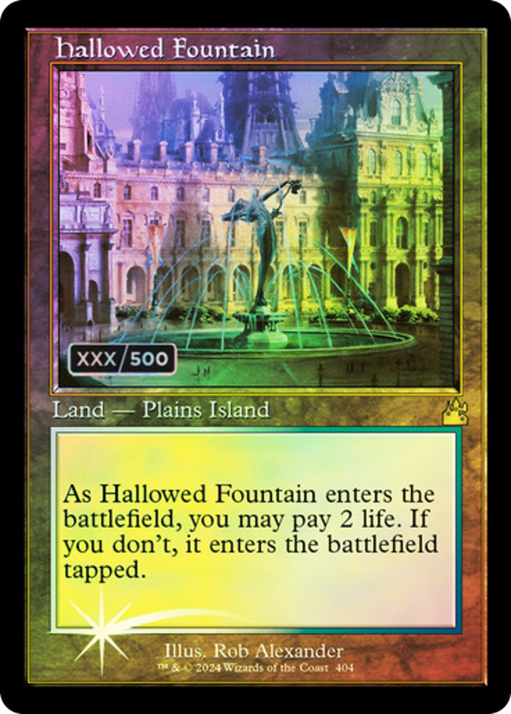 Image of Hallowed Fountain (Retro Frame) (Serial Numbered) (RVR-404) - Ravnica Remastered Foil