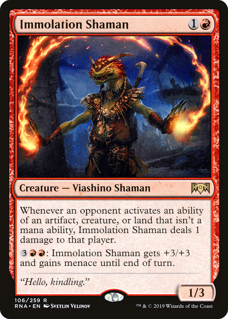 Image of Immolation Shaman (RNA-106) - Ravnica Allegiance Foil