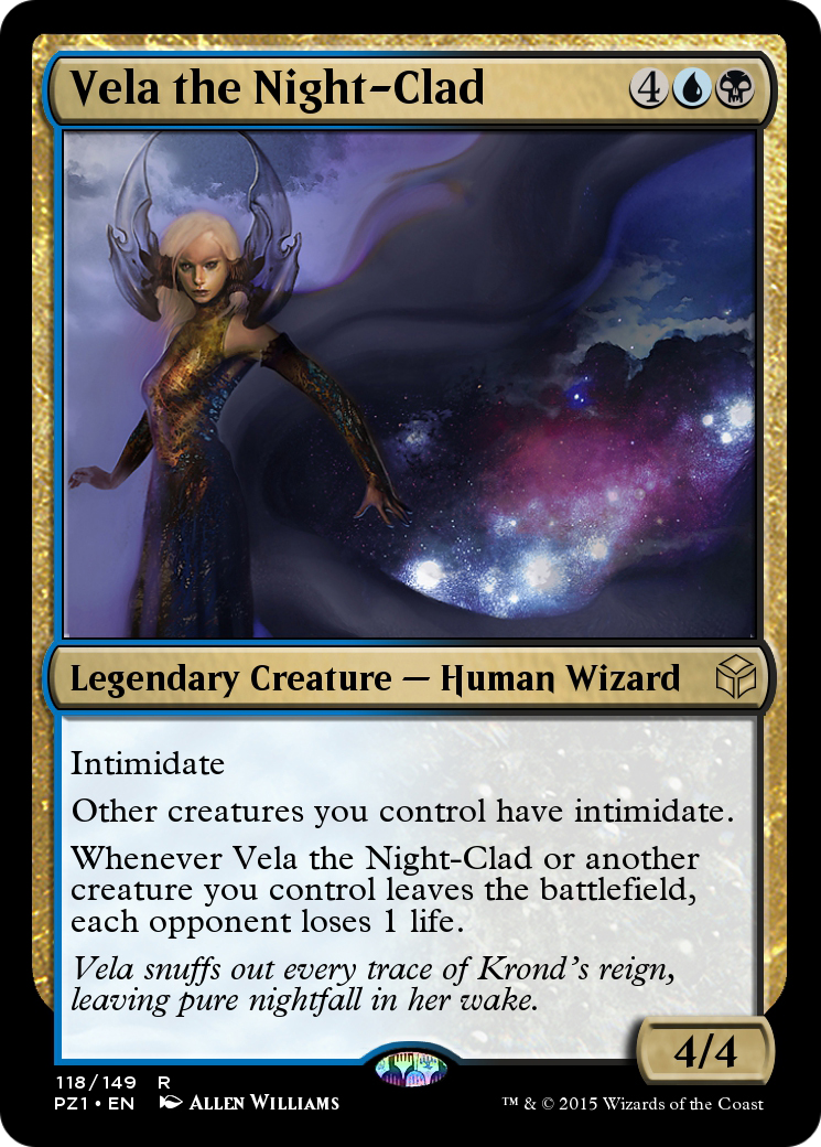 Image of Vela the Night-Clad (PZ1-118) - Legendary Cube Prize Pack Foil