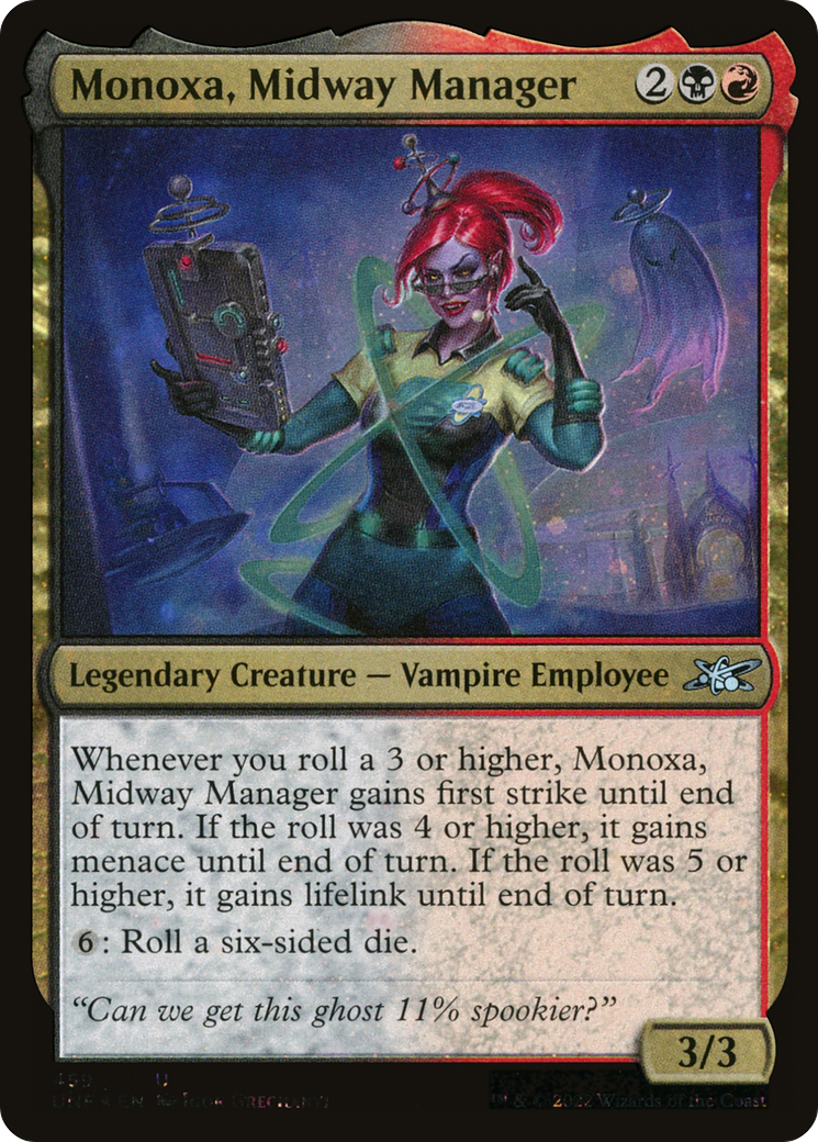 Image of Monoxa, Midway Manager (Galaxy Foil) (UNF-459) - Unfinity Foil