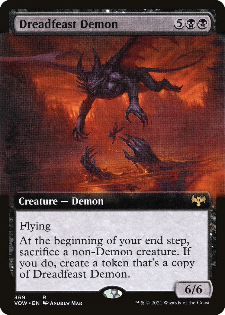 Image of Dreadfeast Demon (Extended Art) (VOW-369) - Innistrad: Crimson Vow: (Extended Art) Foil