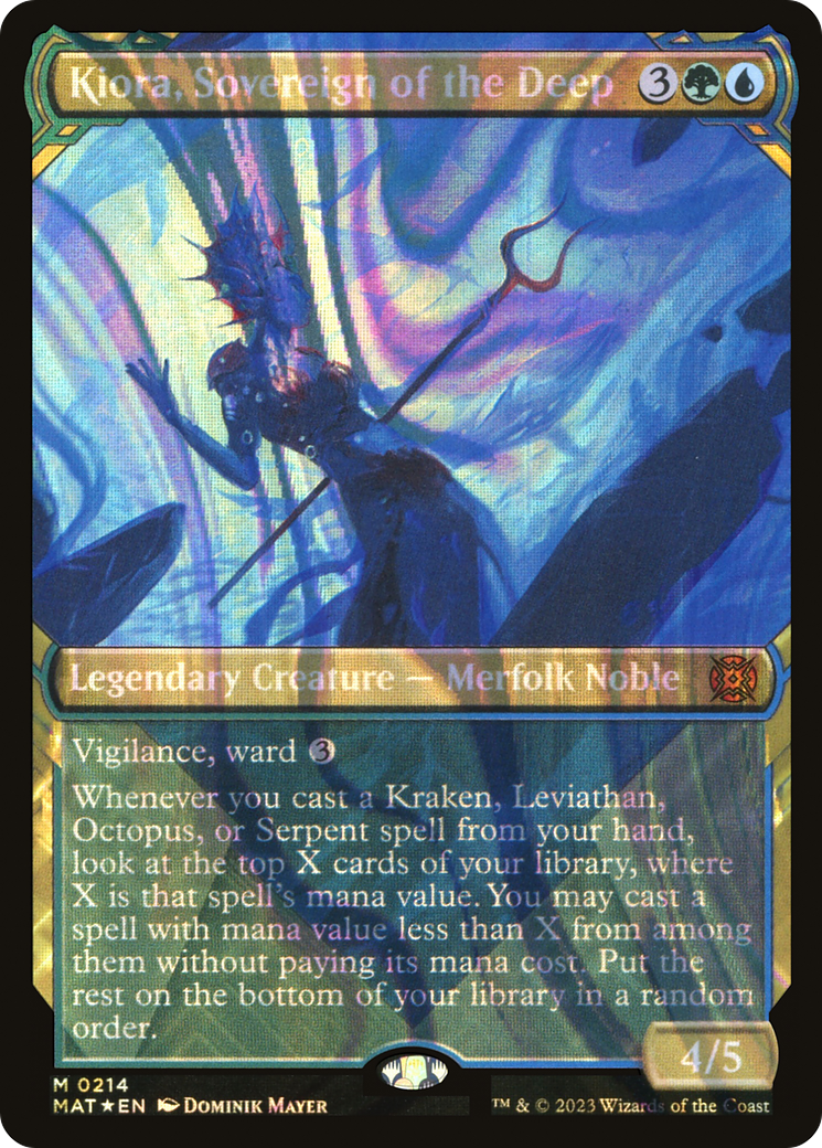 Image of Kiora, Sovereign of the Deep (Halo Foil) (MAT-214) - March of the Machine: The Aftermath: (Showcase) Foil