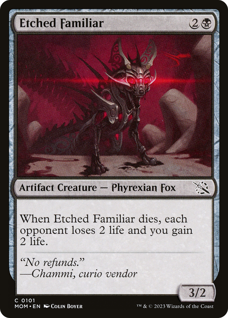 Image of Etched Familiar (MOM-101) - March of the Machine