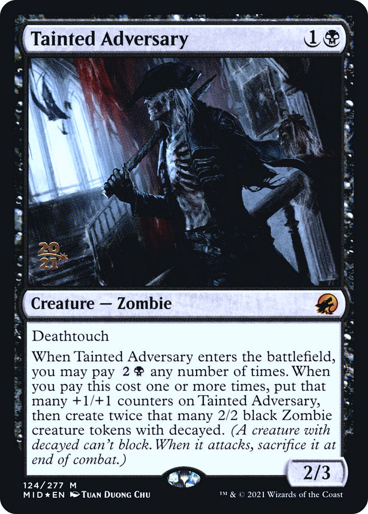 Image of Tainted Adversary (PRE-124) - Innistrad: Midnight Hunt Promos Foil