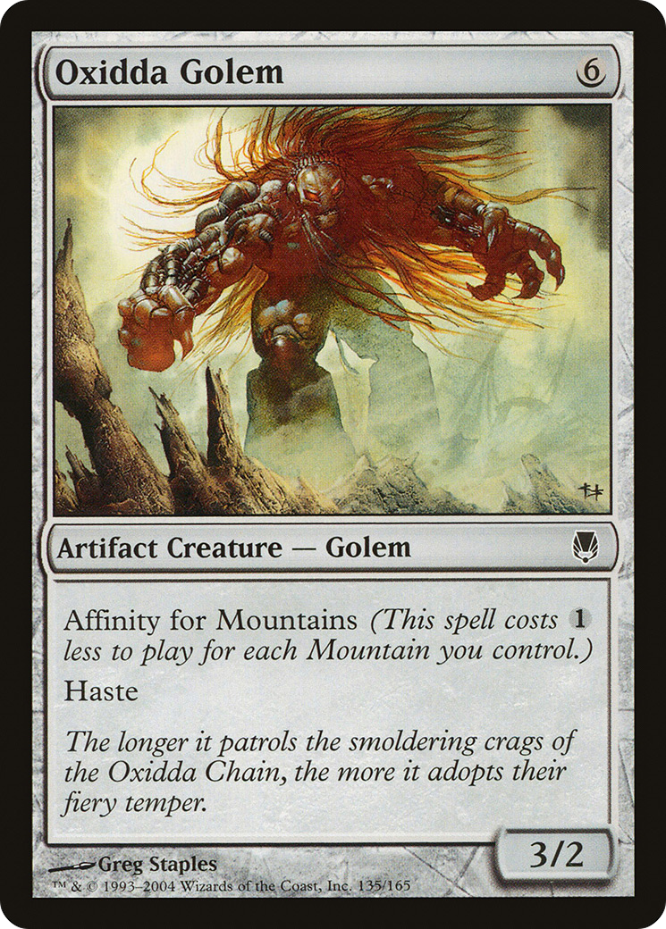 Image of Oxidda Golem (DST-135) - Darksteel Foil