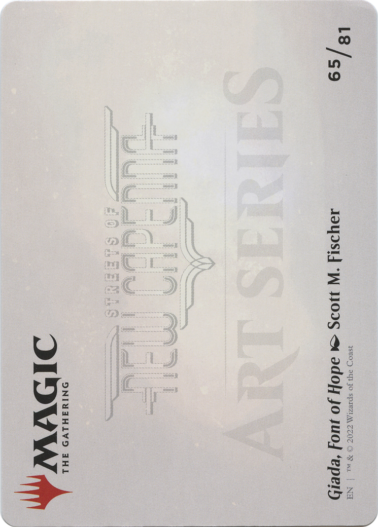 Image of Giada, Font of Hope // Giada, Font of Hope (ASNC-065) - New Capenna Art Series (Borderless) Foil