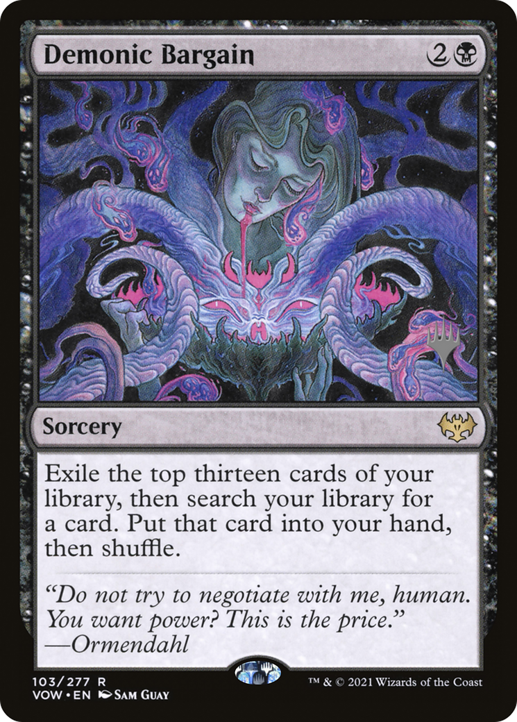 Image of Demonic Bargain (PPDSK-103) - Innistrad: Crimson Vow Promos