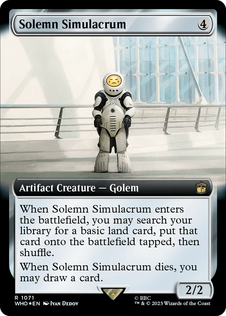 Image of Solemn Simulacrum (Extended Art) (Surge Foil) (WHO-1071) - Doctor Who: (Extended Art) Foil