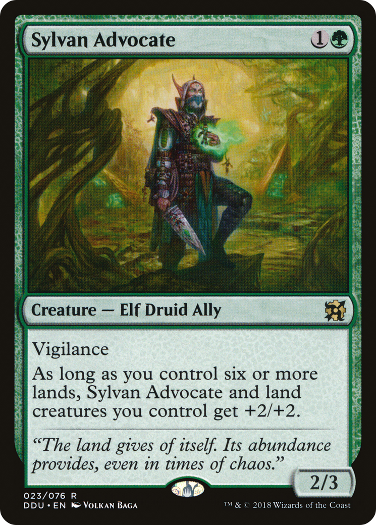 Image of Sylvan Advocate (DDU-023) - Duel Decks: Elves vs. Inventors