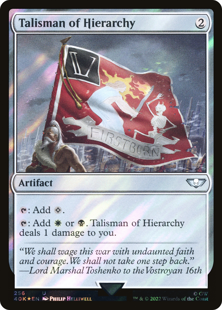 Image of Talisman of Hierarchy (Surge Foil) (40K-256) - Warhammer 40,000 Commander Foil
