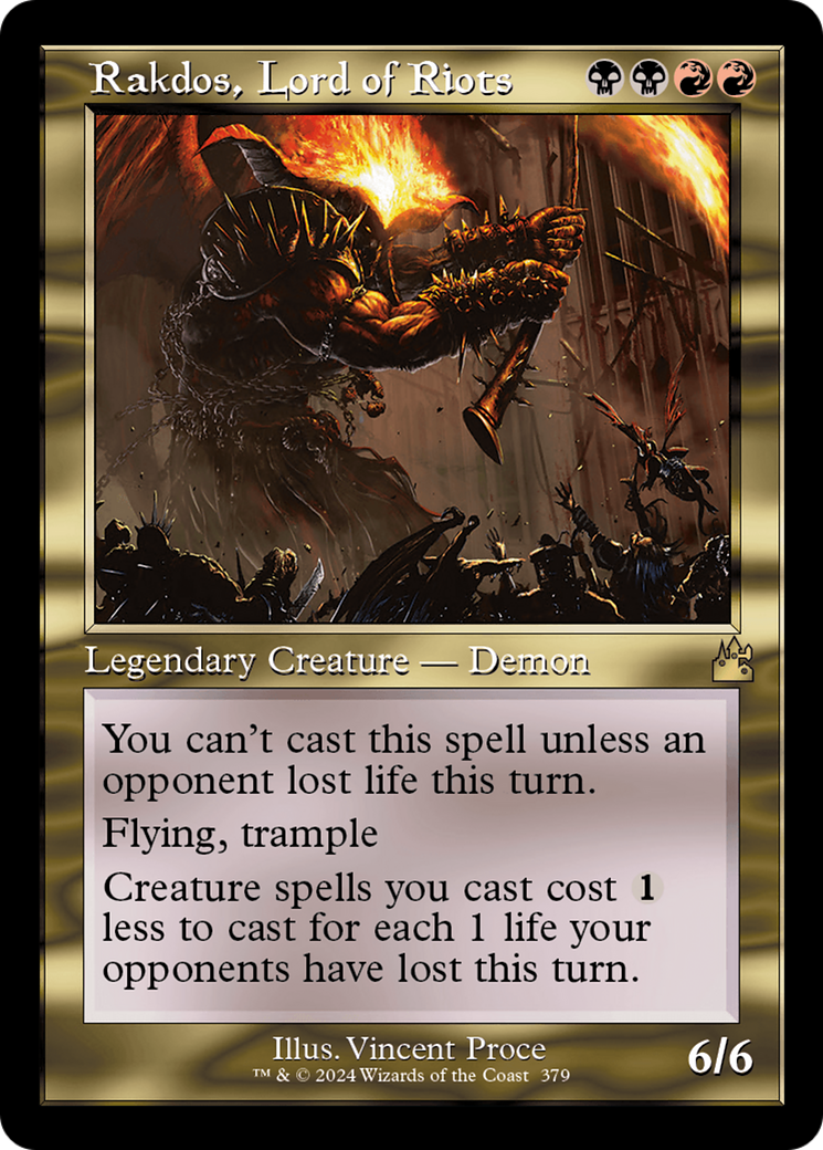Image of Rakdos, Lord of Riots (Retro Frame) (RVR-379) - Ravnica Remastered Foil